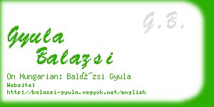 gyula balazsi business card